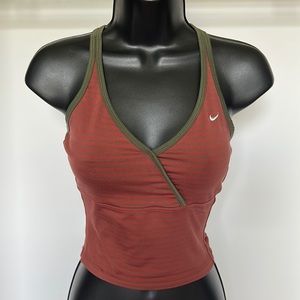 NIKE V-neck Sport Crop Top, Racerback Tank, size Small (4-6)